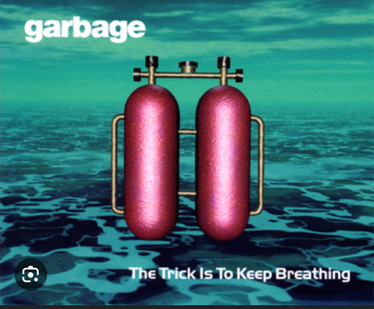 Ein Screenshot. Das Lied 'the Trick is to keep breathing'' von Garbage